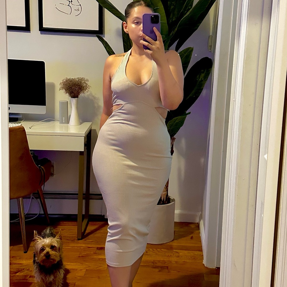 H&M Ribbed Halterneck Dress